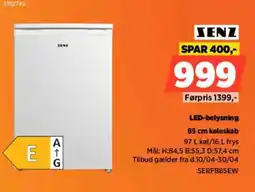 Power SENZ LED-belysning køleskab tilbud
