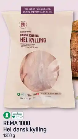 REMA 1000 Hel dansk kylling (pakket) tilbud