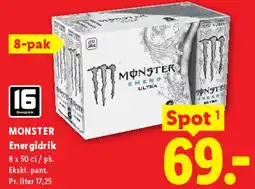 Lidl MONSTER Energidrik 8-pak tilbud