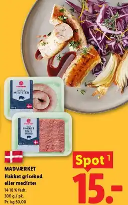 Lidl Hakket grisekød eller medister tilbud