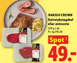 Lidl Kalvetykstegsbøf eller entrecote tilbud