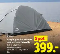 Lidl Campingtelt til 4 personer tilbud