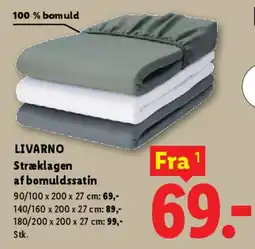 Lidl Stræklagen af bomuldssatin tilbud