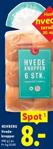 Lidl KOHBERG Hvede-knopper 6 stk tilbud
