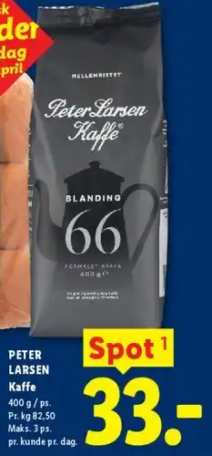Lidl Peter Larsen Kaffe Blanding 66 tilbud