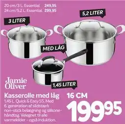 Din Isenkræmmer Kasserolle med låg tilbud
