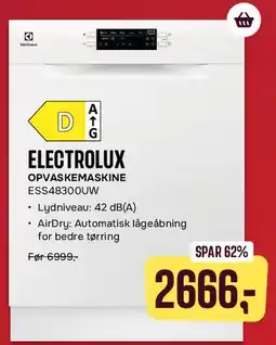 Skousen Electrolux opvaskemaskine ESS48300UWX tilbud
