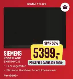 Skousen SIEMENS KOGEPLADE EX875HVF1E tilbud