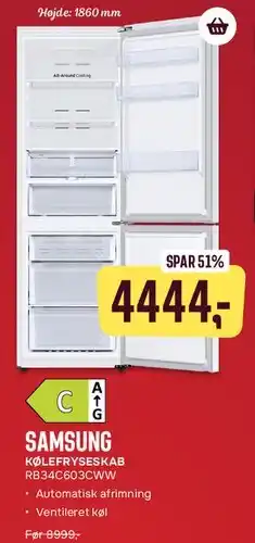 Skousen SAMSUNG kølefryseskab tilbud