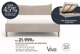 SENG Viva Nordic Sengeramme med Opbevaring tilbud