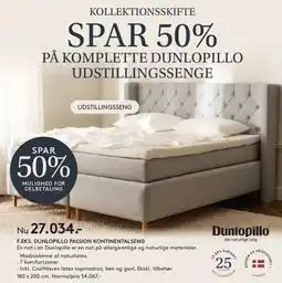SENG Dunlopillo Passion kontinentalseng tilbud