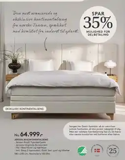 SENG JENSEN J8 KONTINENTALSENG tilbud