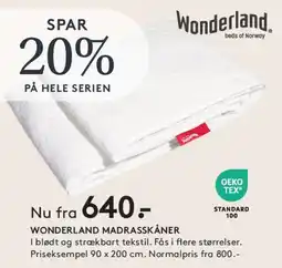 SENG WONDERLAND MADRASSKÅNER tilbud