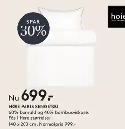SENG HØIE PARIS SENGETØJ tilbud