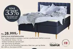SENG TEMPUR DUAL KONTINENTALSENG tilbud