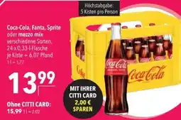 Citti Coca-Cola, Fanta, Sprite oder mezzo mix tilbud