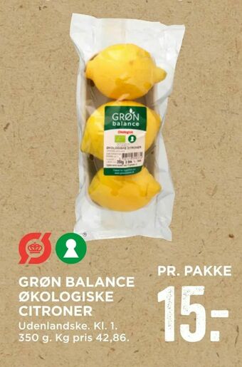 Grøn balance økologiske citroner