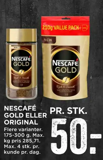 MENY Nescafé gold eller original tilbud