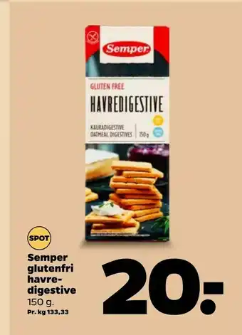 Netto Semper glutenfri havre digestive tilbud