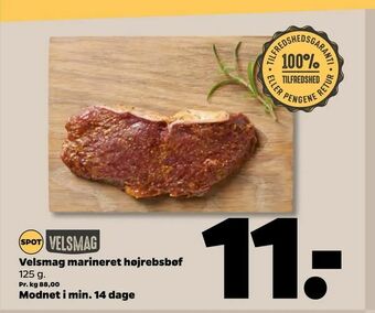 Netto Velsmag marineret højrebsbøf tilbud