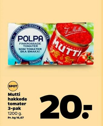 Netto Mutti hakkede tomater tilbud
