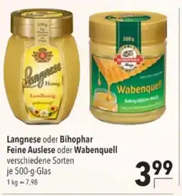 Citti Langnese oder Bihophar Feine Auslese oder Wabenquell tilbud