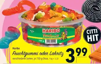 Citti Haribo Fruchtgummi oder Lakritz tilbud