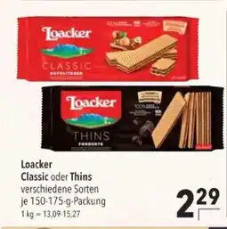 Citti Loacker Classic oder Thins tilbud