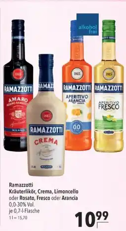 Citti Ramazzotti Kräuterlikör, Crema, Limoncello oder Rosato, Fresco oder Arancia tilbud