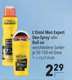 Citti L'Oréal Men Expert Deo-Spray oder Roll-on tilbud