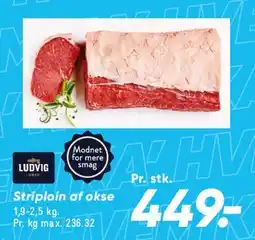Bilka Striploin af okse tilbud
