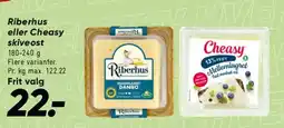 Bilka Riberhus eller Cheasy skivesost tilbud