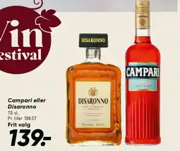 Bilka Campari eller Disaronno tilbud