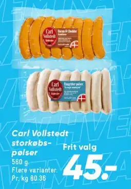 Bilka Carl Vollstedt storboks-pølser tilbud