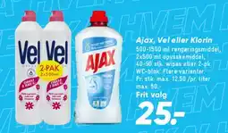 Bilka VelVel / Ajax rengøringsmidler tilbud
