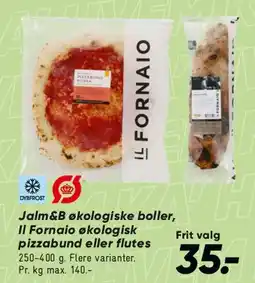Bilka Jalm&B økologiske boller / Il Fornaio økologisk pizza tilbud