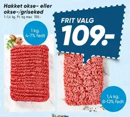 Bilka Hakket okse- eller okse-/grisekød tilbud