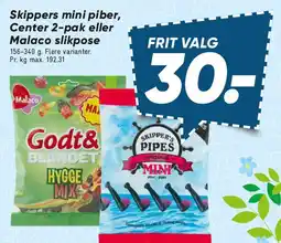 Bilka Skippers mini piber / Malaco slikpose tilbud