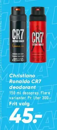 Bilka Cristiano Ronaldo CR7 deodorant tilbud