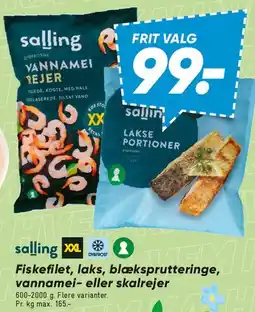 Bilka Vannamei rejer / Lakseportioner tilbud