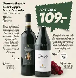 Bilka Gemma Barolo eller Poggio Forte Brunello tilbud