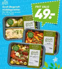Bilka Godt Begyndt middagsretter tilbud