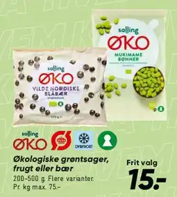 Bilka ØKO økologiske grøntsager / ærter tilbud