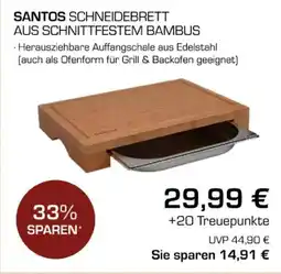 Citti Santos schneidebrett aus schnittfestem bambus tilbud