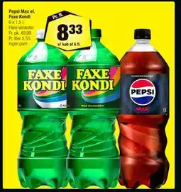 Calle Pepsi Max el. Faxe Kondi tilbud