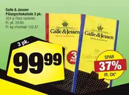 Calle Galle & Jessen Pålægschokolade 3 pk tilbud