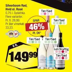 Calle Silverboom Rød, Hvid el. Rosé tilbud