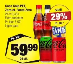 Calle Coca Cola PET, Zero el. Fanta Zero tilbud