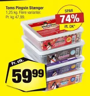Calle Toms Pingvin Stænger tilbud