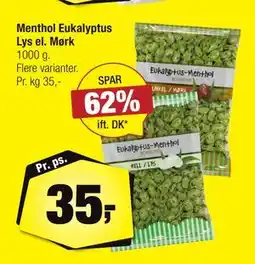 Calle Menthol Eukalyptus Lys el. Mørk tilbud